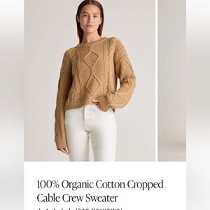 Quince Camel colored S cable sweater 
Like new, worn once